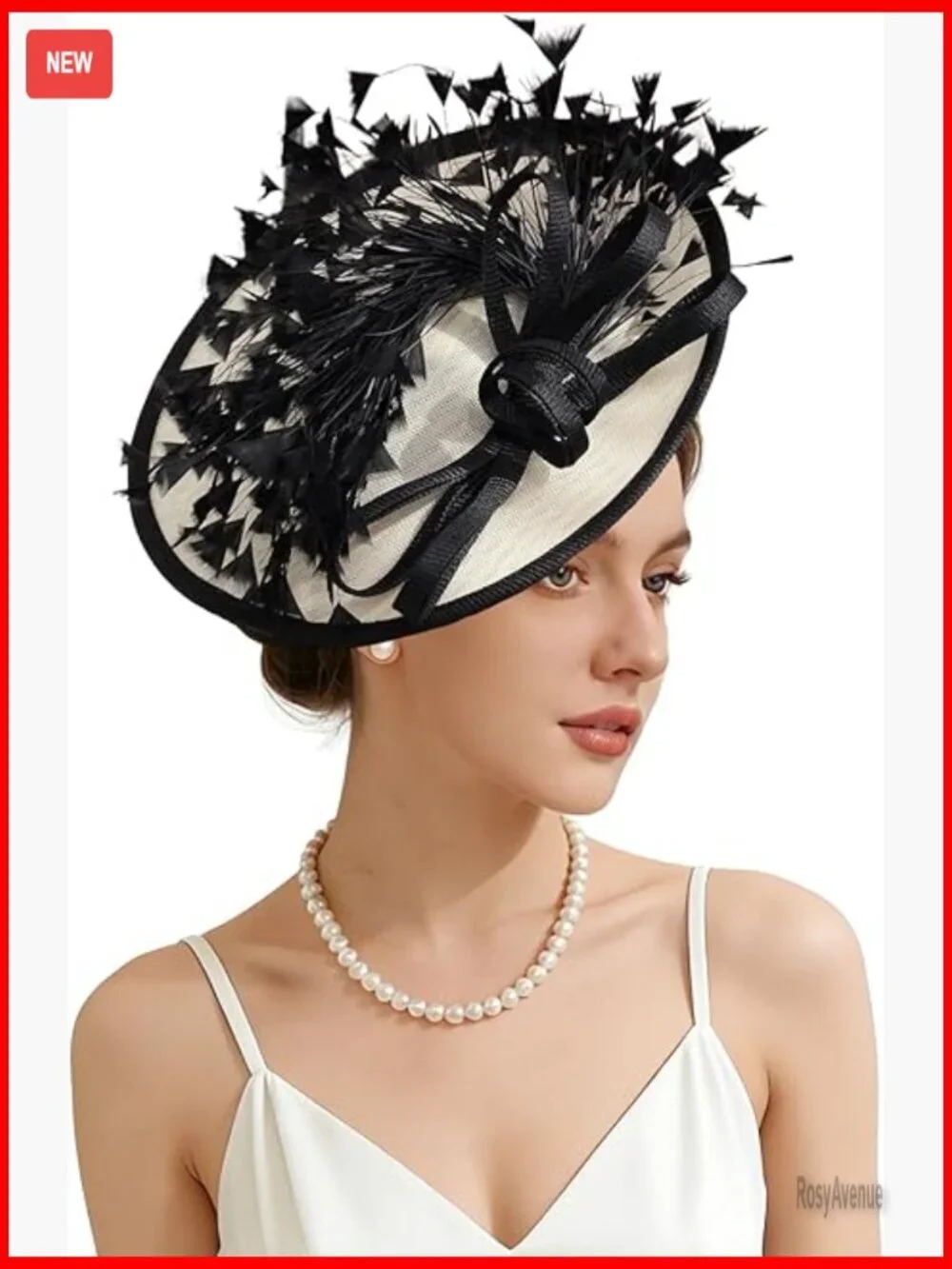 Elegant Fascinator Hat with Flower Mesh Feathers for Weddings Derby Tea Party